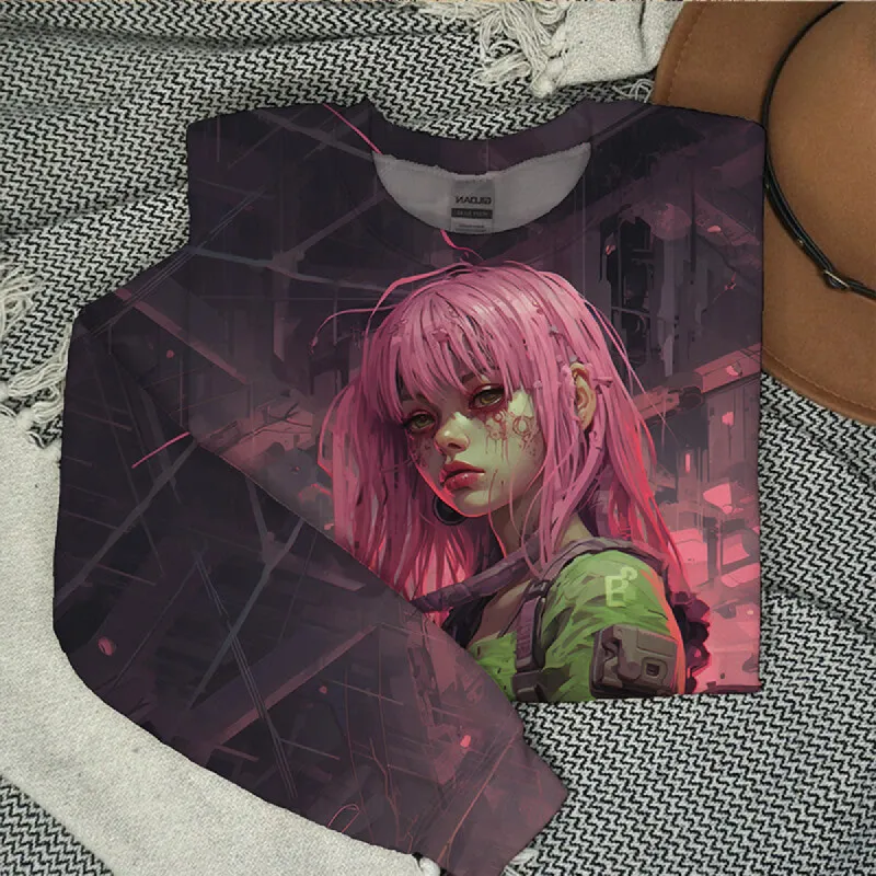 Cyberpunk Anime Girl Casual Sweatshirt sold by GTHIC
