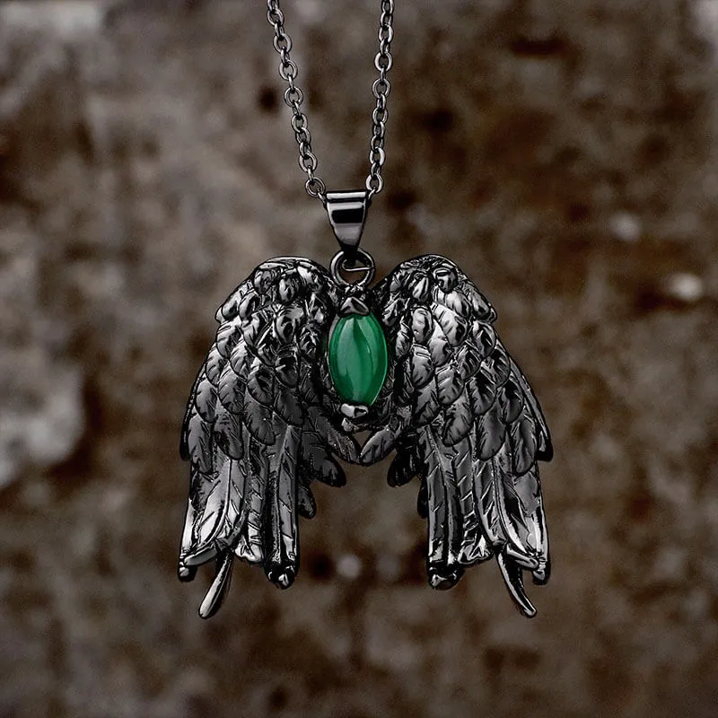 Dark Angel Wing Brass Gothic Pendant sold by GTHIC