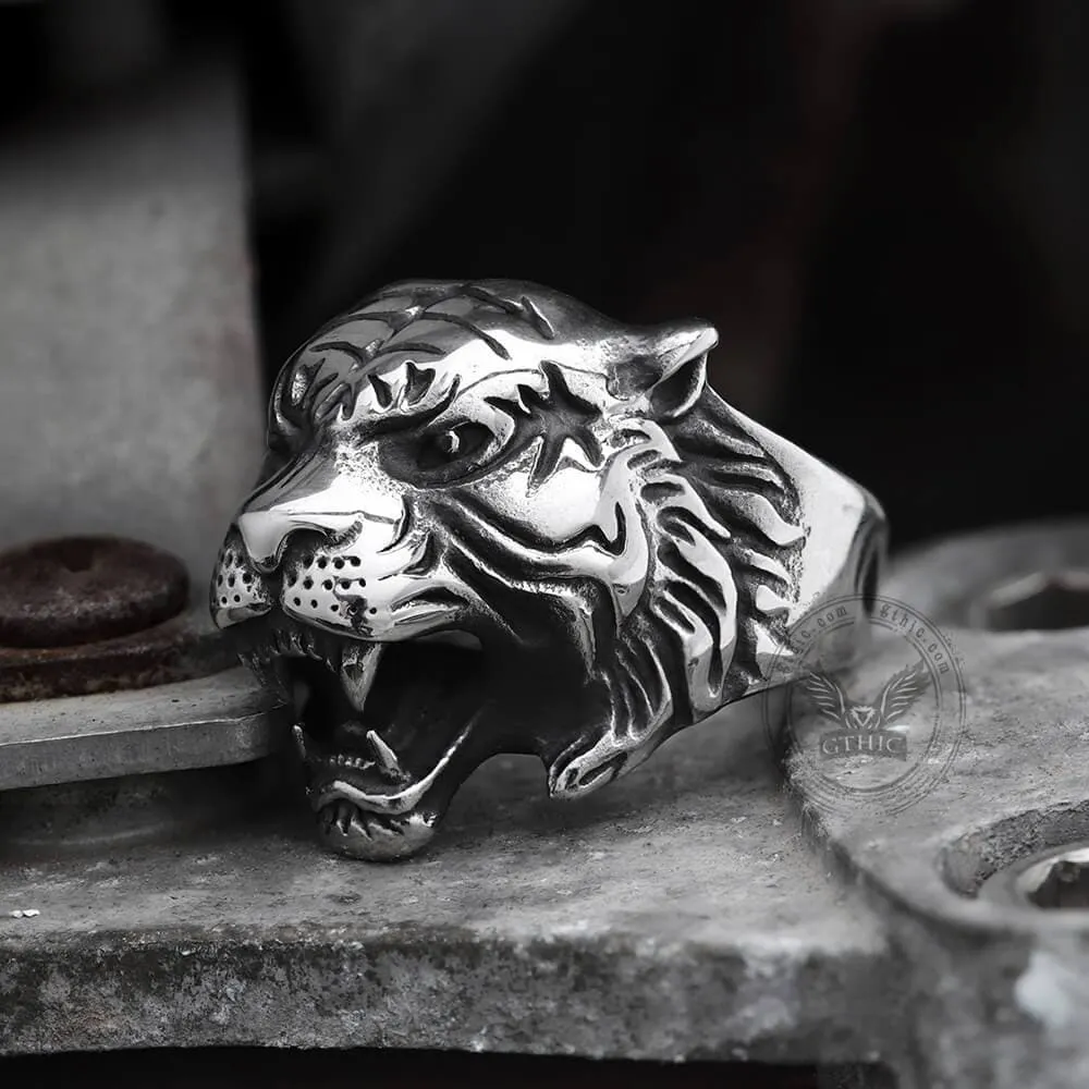 Vintage Tiger Stainless Steel Animal Ring sold by GTHIC product image thumbnail 5