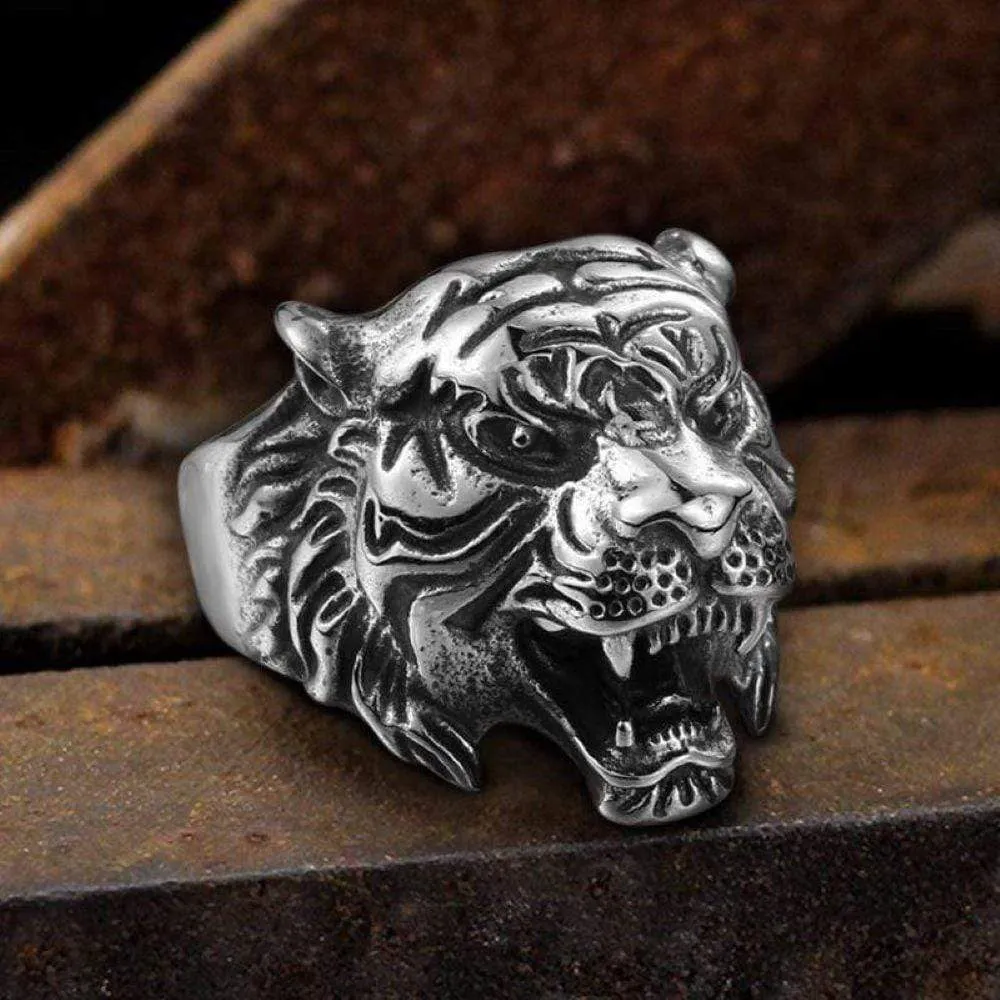 Vintage Tiger Stainless Steel Animal Ring sold by GTHIC product image thumbnail 3