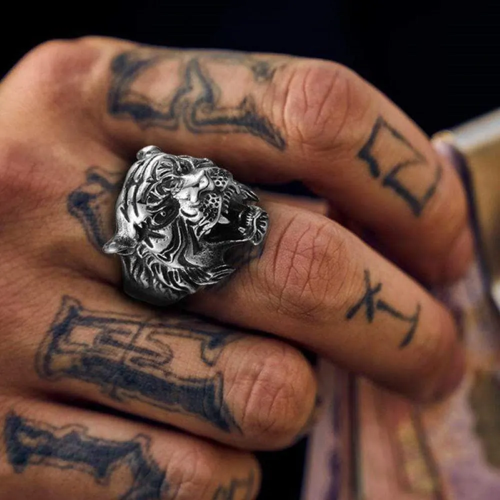 Vintage Tiger Stainless Steel Animal Ring sold by GTHIC product image thumbnail 2