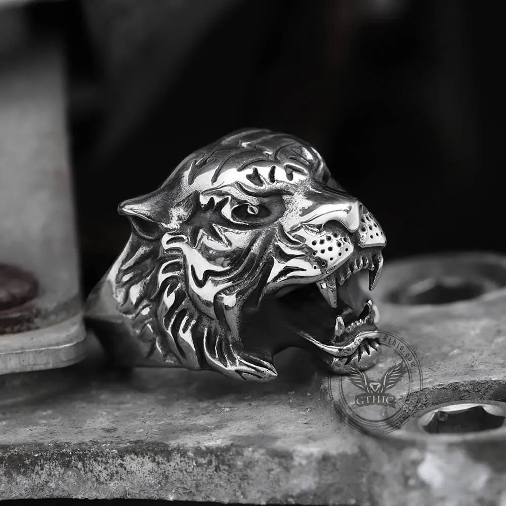 Vintage Tiger Stainless Steel Animal Ring sold by GTHIC product image thumbnail 4