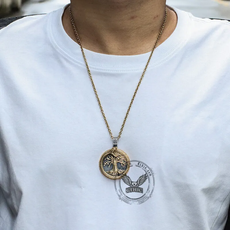 Viking Ouroboros Tree Of Life Stainless Steel Pendant sold by GTHIC product image thumbnail 2