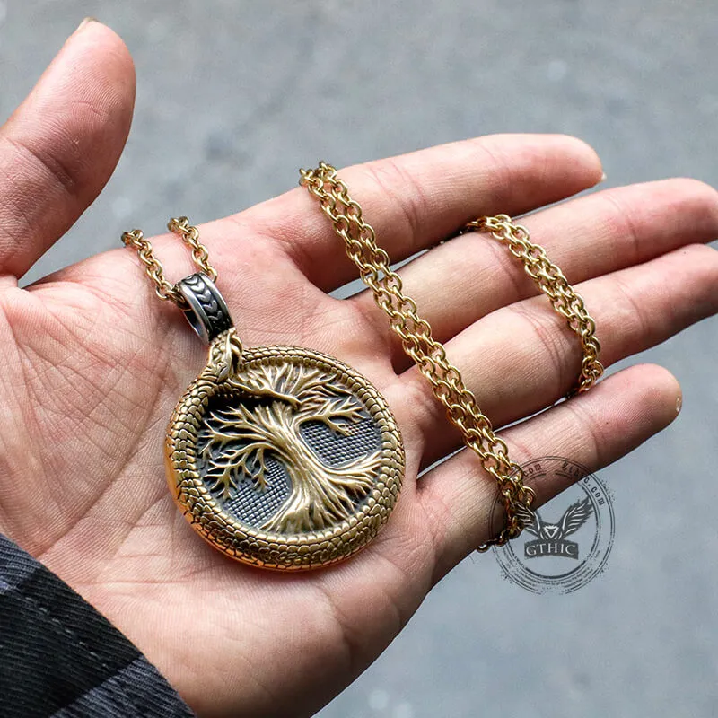 Viking Ouroboros Tree Of Life Stainless Steel Pendant sold by GTHIC product image thumbnail 3
