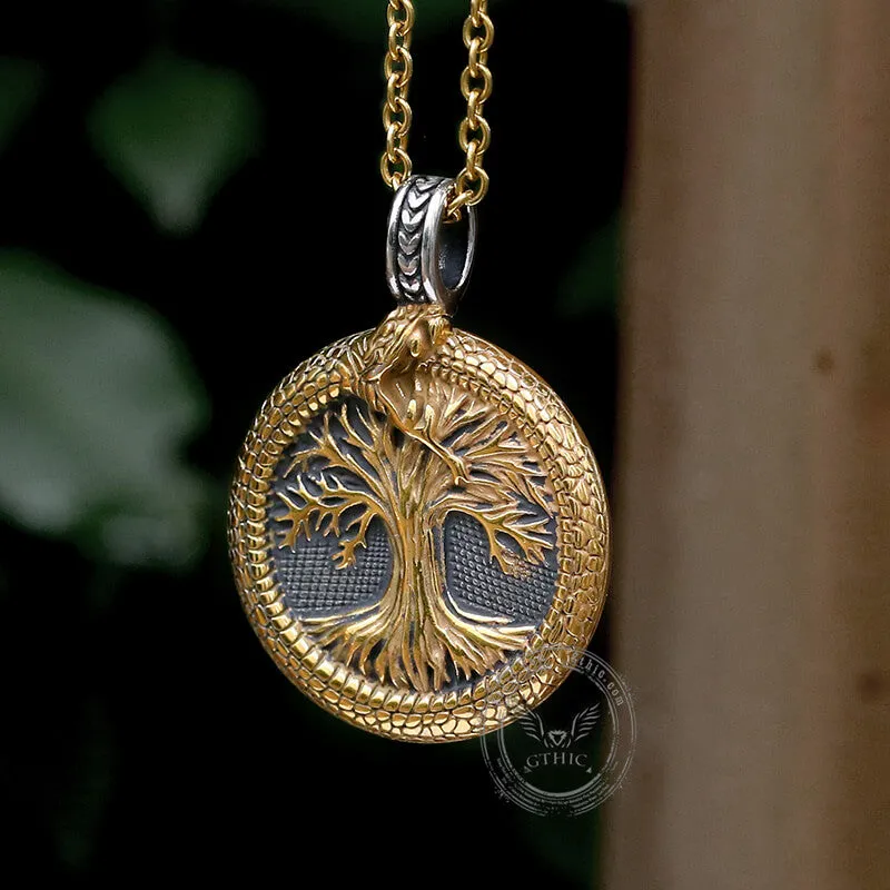 Viking Ouroboros Tree Of Life Stainless Steel Pendant sold by GTHIC product image thumbnail 4
