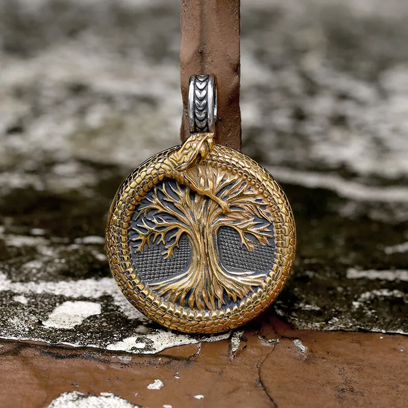 Viking Ouroboros Tree Of Life Stainless Steel Pendant sold by GTHIC