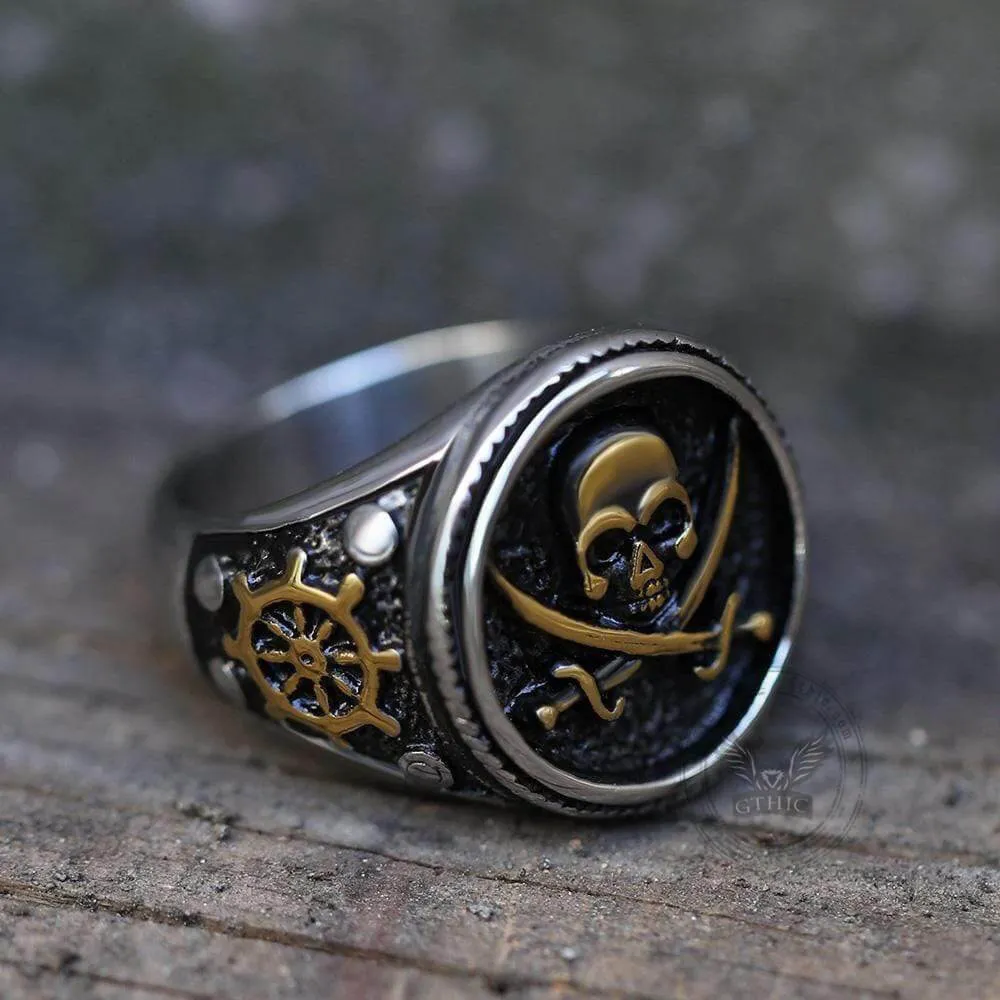 Retro Pirate Stainless Steel Skull Ring sold by GTHIC product image thumbnail 4