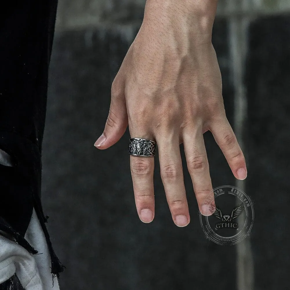 Nine-Tailed Fox Celtic Knot Stainless Steel Ring sold by GTHIC product image thumbnail 2