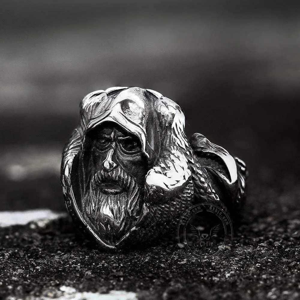 Mythology Odin Wolf Stainless Steel Viking Ring sold by GTHIC product image thumbnail 3