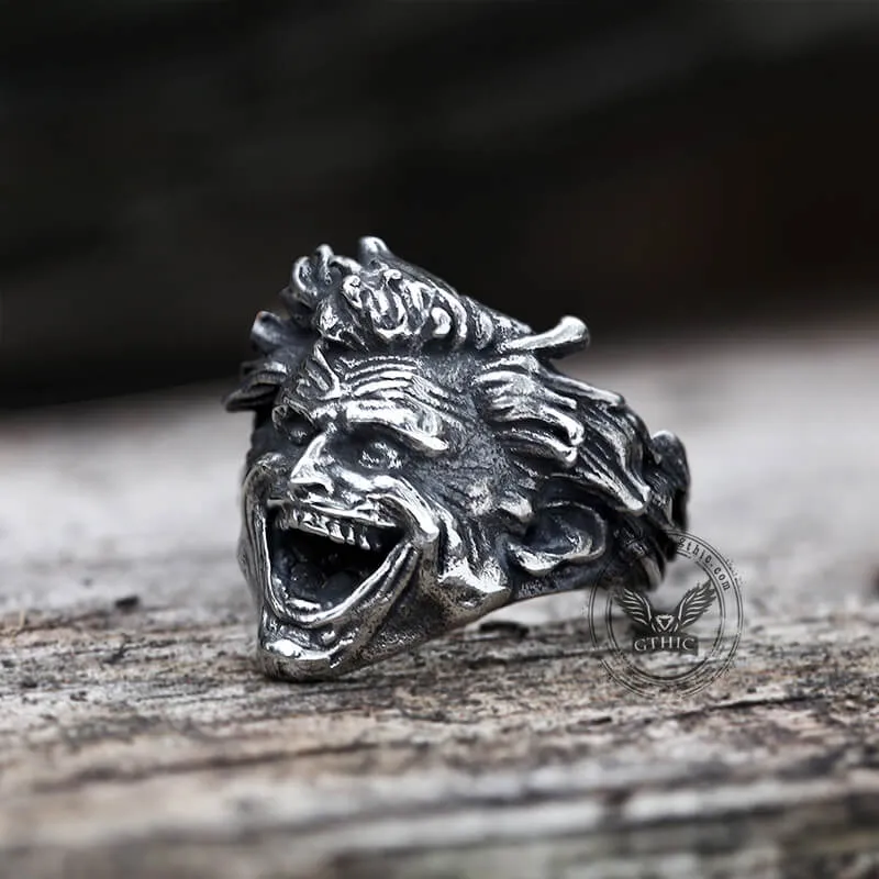 Crazy Clown Stainless Steel Ring sold by GTHIC product image thumbnail 4