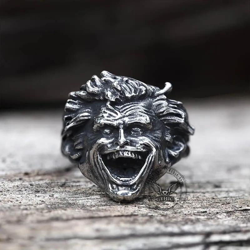 Crazy Clown Stainless Steel Ring sold by GTHIC product image thumbnail 3