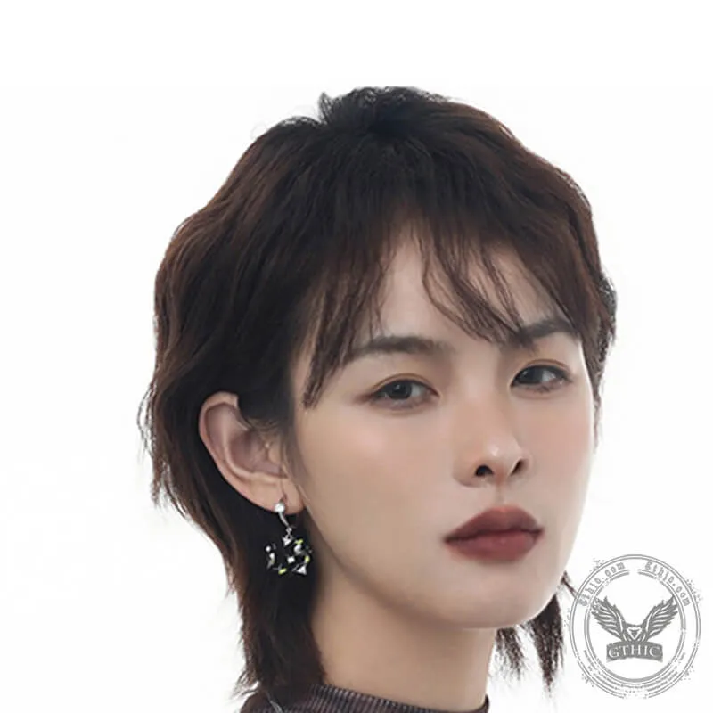 Black Epoxy Heart-shaped Alloy Earrings sold by GTHIC product image thumbnail 2