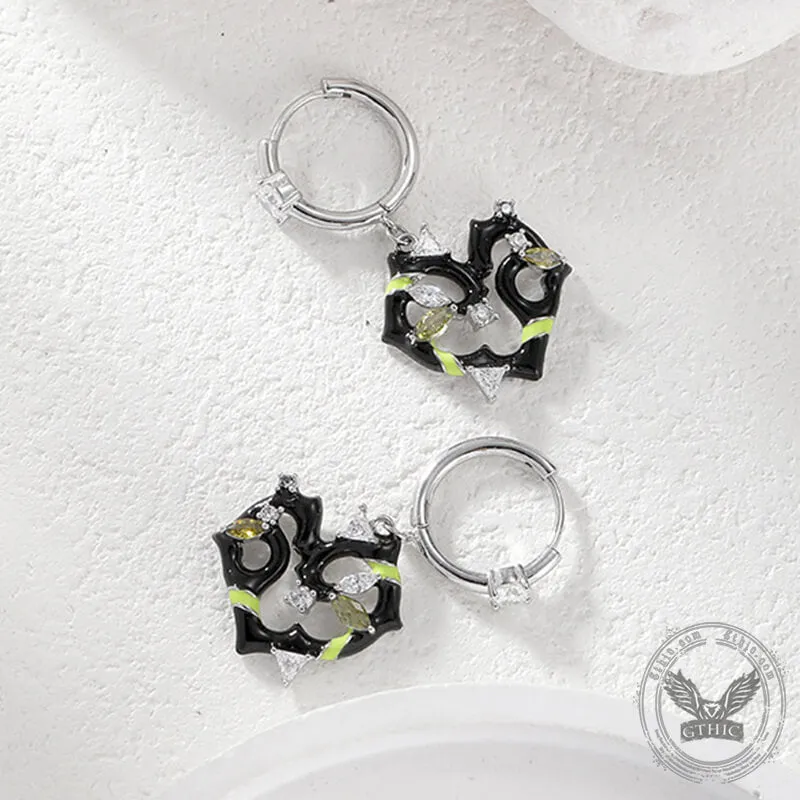 Black Epoxy Heart-shaped Alloy Earrings sold by GTHIC product image thumbnail 5