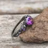 Gothic Skull Purple Zircon Brass Ring sold by GTHIC
