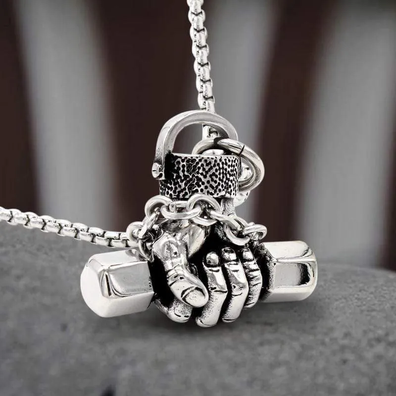 Fist Dumbbell Stainless Steel Pendant sold by GTHIC product image thumbnail 4