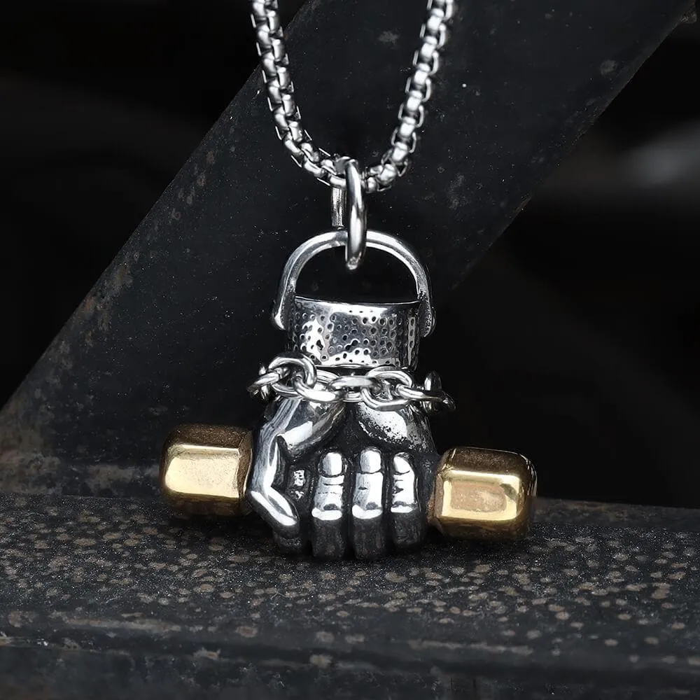 Fist Dumbbell Stainless Steel Pendant sold by GTHIC product image thumbnail 2