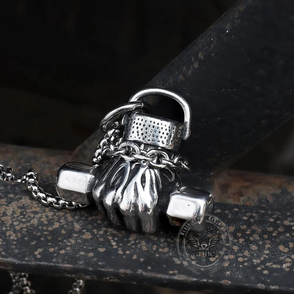 Fist Dumbbell Stainless Steel Pendant sold by GTHIC product image thumbnail 5