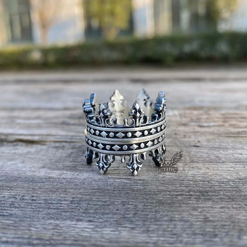Vintage Crown Design Sterling Silver Ring sold by GTHIC product image thumbnail 3