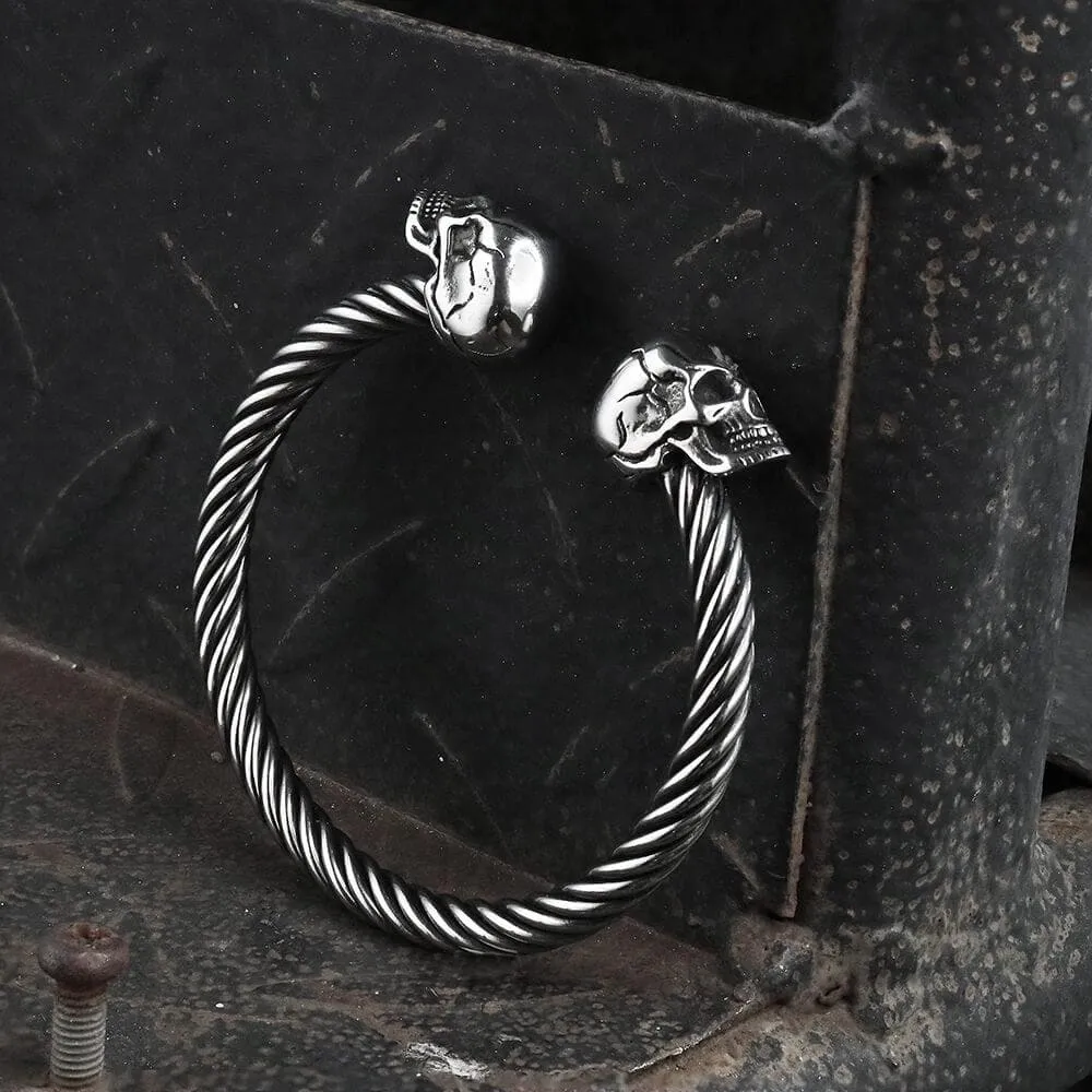 Ghost Head Stainless Steel Opening Bracelet sold by GTHIC product image thumbnail 4