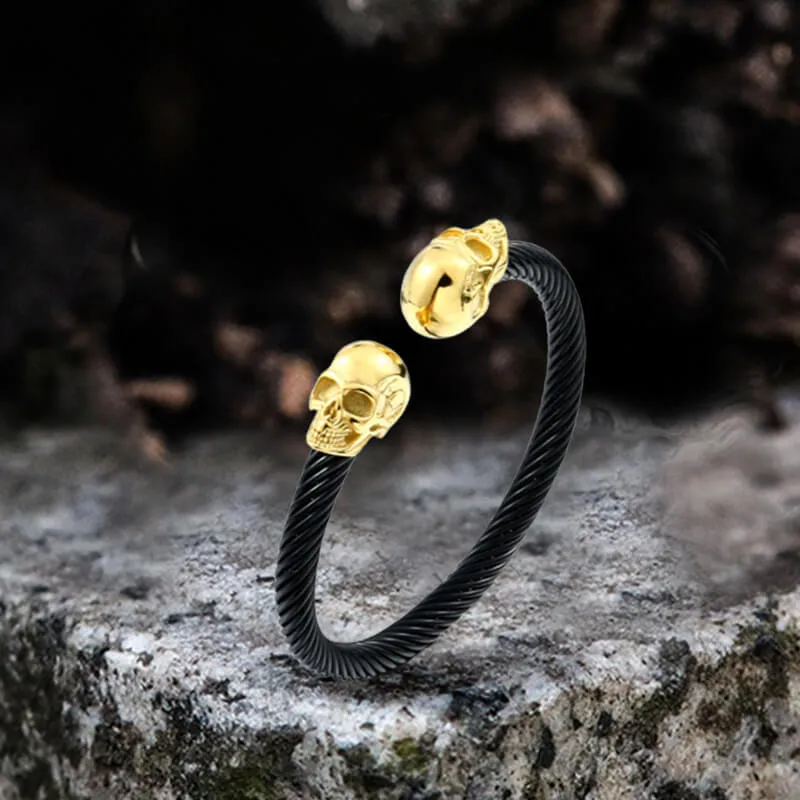 Ghost Head Stainless Steel Opening Bracelet sold by GTHIC product image thumbnail 5