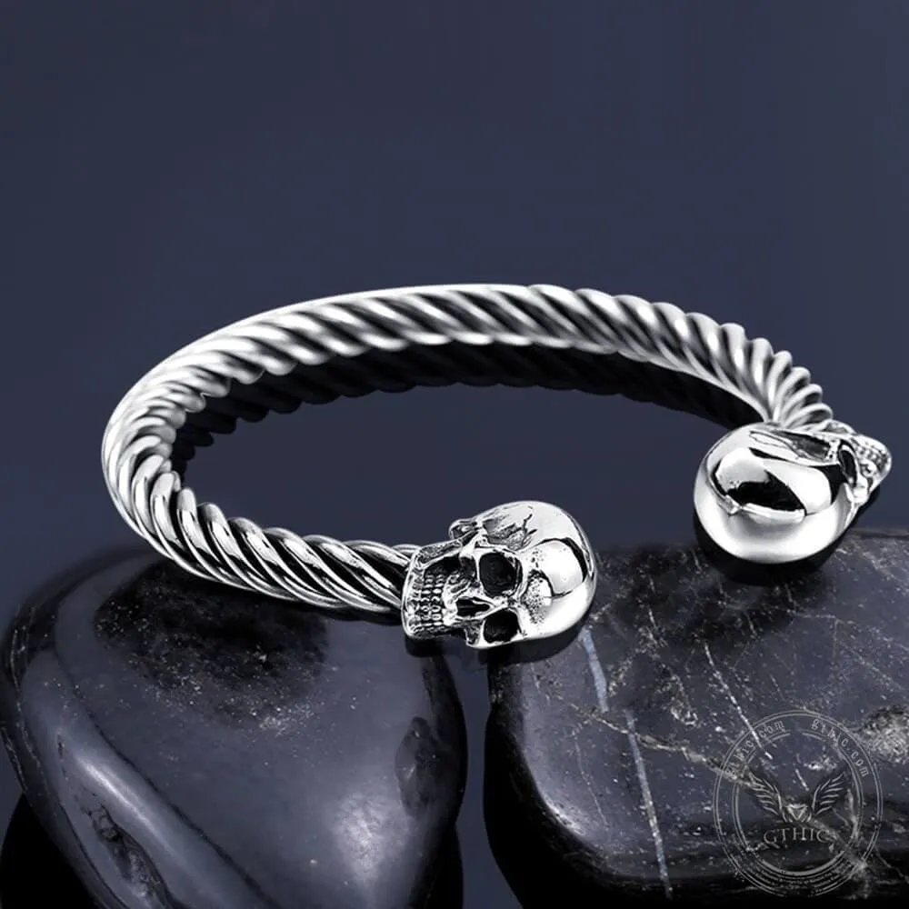 Ghost Head Stainless Steel Opening Bracelet sold by GTHIC product image thumbnail 3