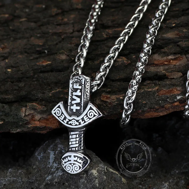 Viking Runes Weapon Stainless Steel Pendant sold by GTHIC