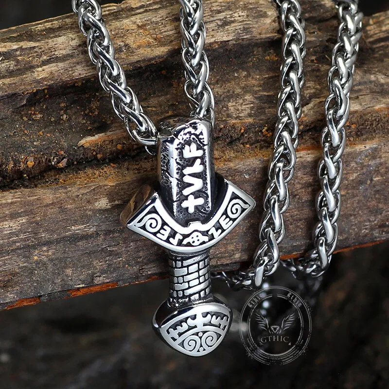 Viking Runes Weapon Stainless Steel Pendant sold by GTHIC product image thumbnail 4