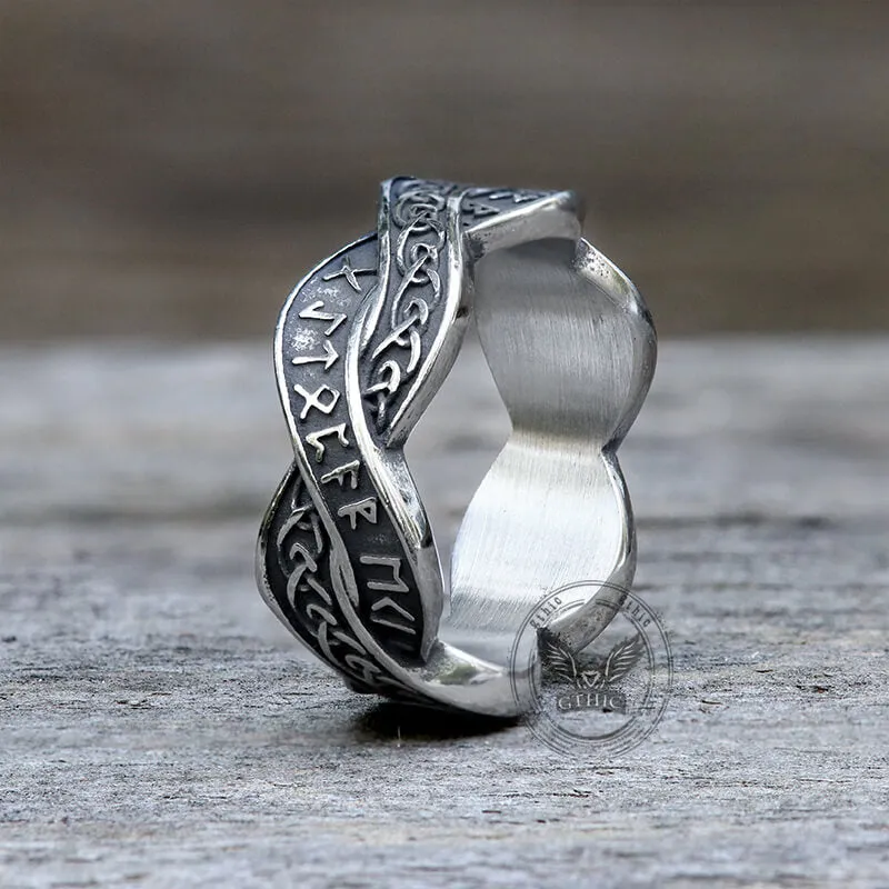 Twisted Viking Runes Stainless Steel Ring sold by GTHIC product image thumbnail 5