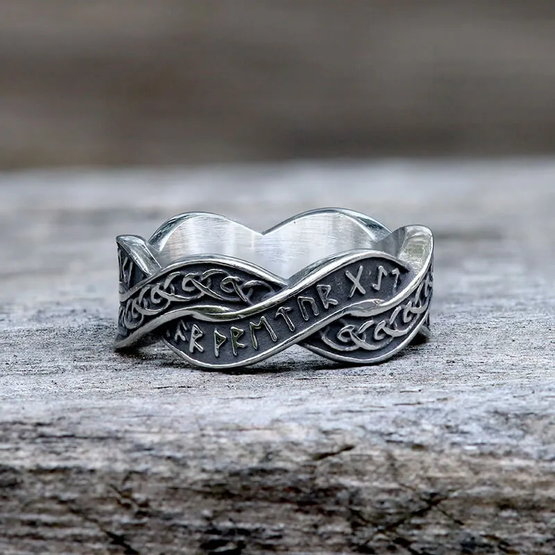 Twisted Viking Runes Stainless Steel Ring sold by GTHIC
