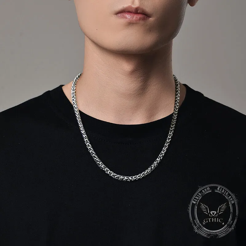 Vintage Double Dragon Head Keel Sterling Silver Necklace sold by GTHIC product image thumbnail 2