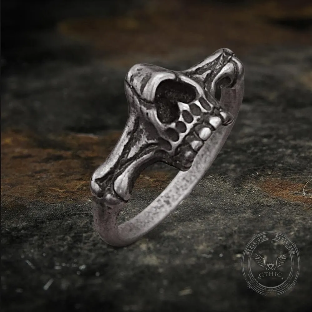 Gothic Ferocious Skull Stainless Steel Ring sold by GTHIC product image thumbnail 3