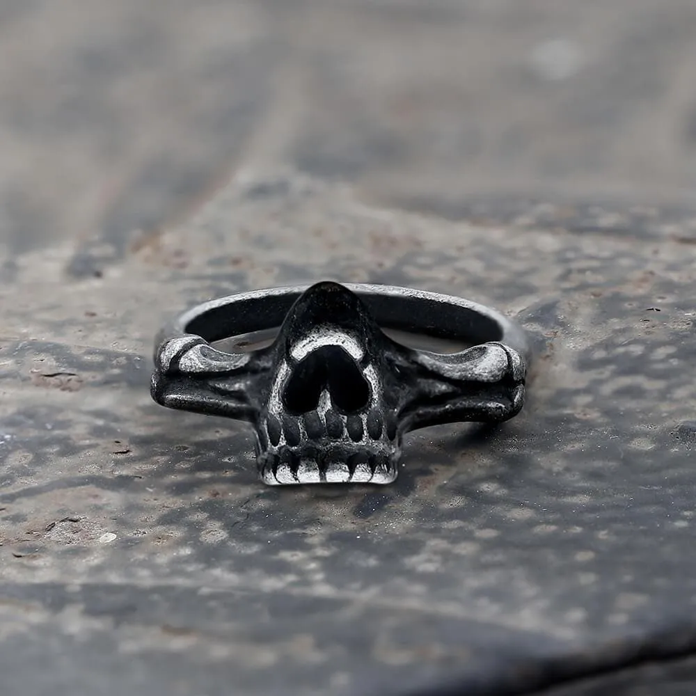 Gothic Ferocious Skull Stainless Steel Ring sold by GTHIC