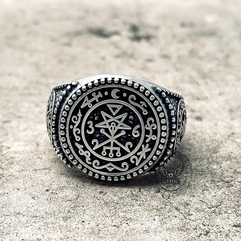Seal of Lilith Sterling Silver Talisman Ring sold by GTHIC product image thumbnail 3