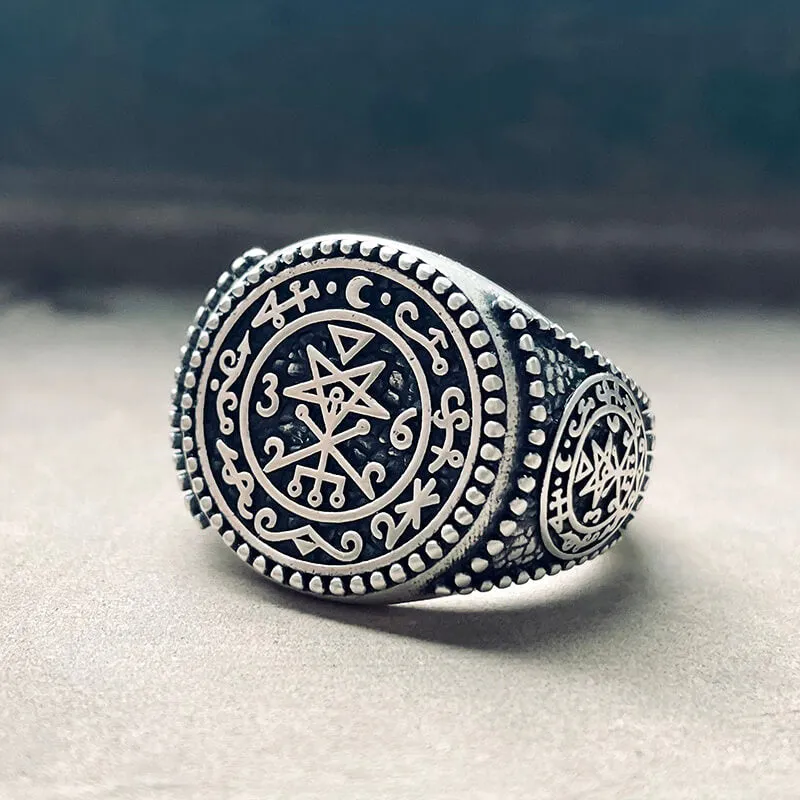 Seal of Lilith Sterling Silver Talisman Ring sold by GTHIC