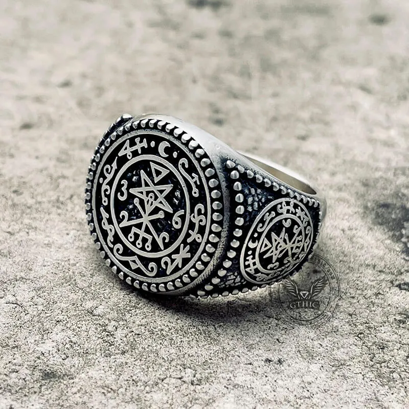 Seal of Lilith Sterling Silver Talisman Ring sold by GTHIC product image thumbnail 4