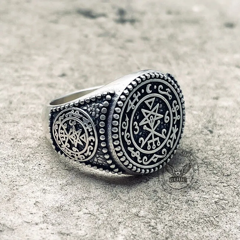 Seal of Lilith Sterling Silver Talisman Ring sold by GTHIC product image thumbnail 5