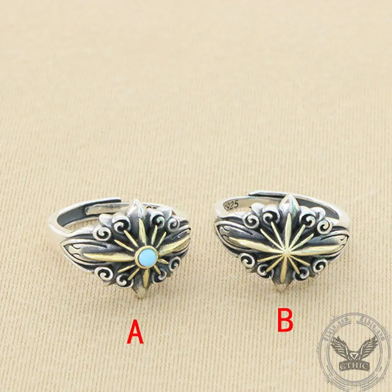 Vintage Sun Sterling Silver Adjustable Ring sold by GTHIC product image thumbnail 3