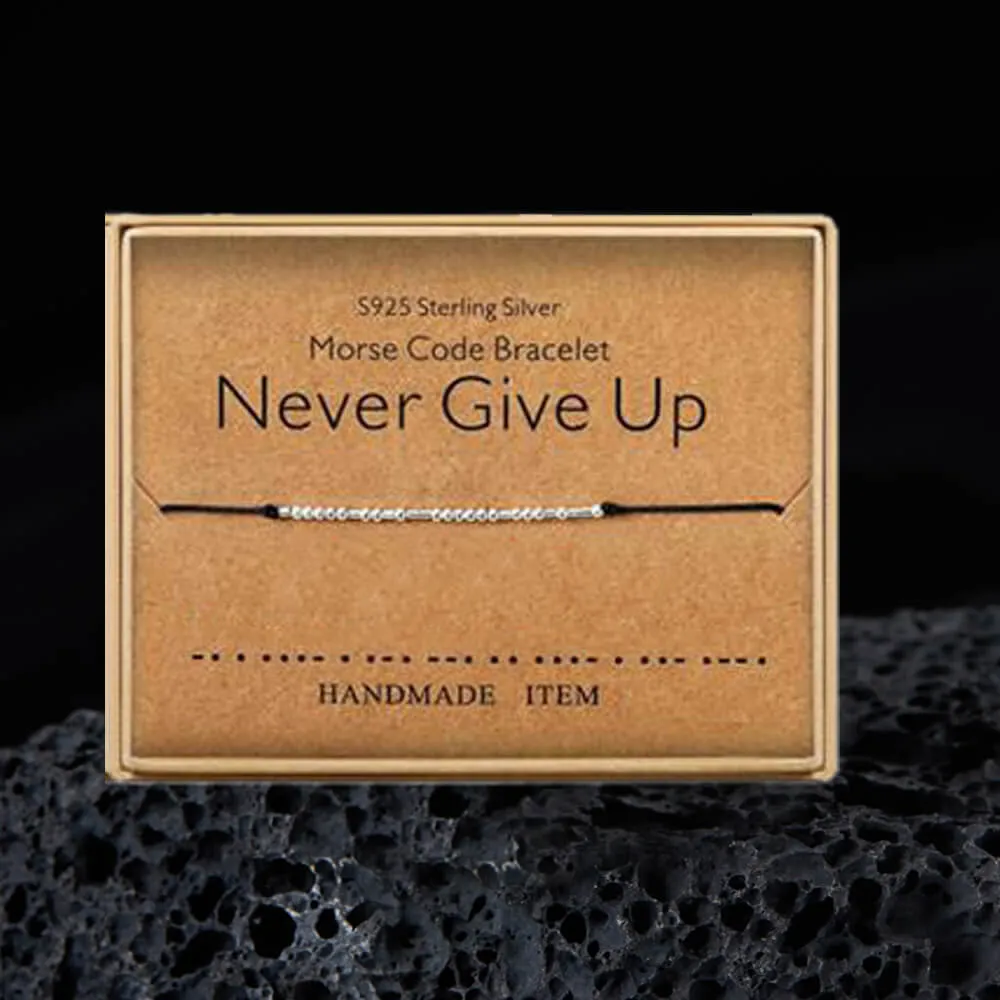 Custom Morse Code Sterling Silver Bracelet sold by GTHIC product image thumbnail 3