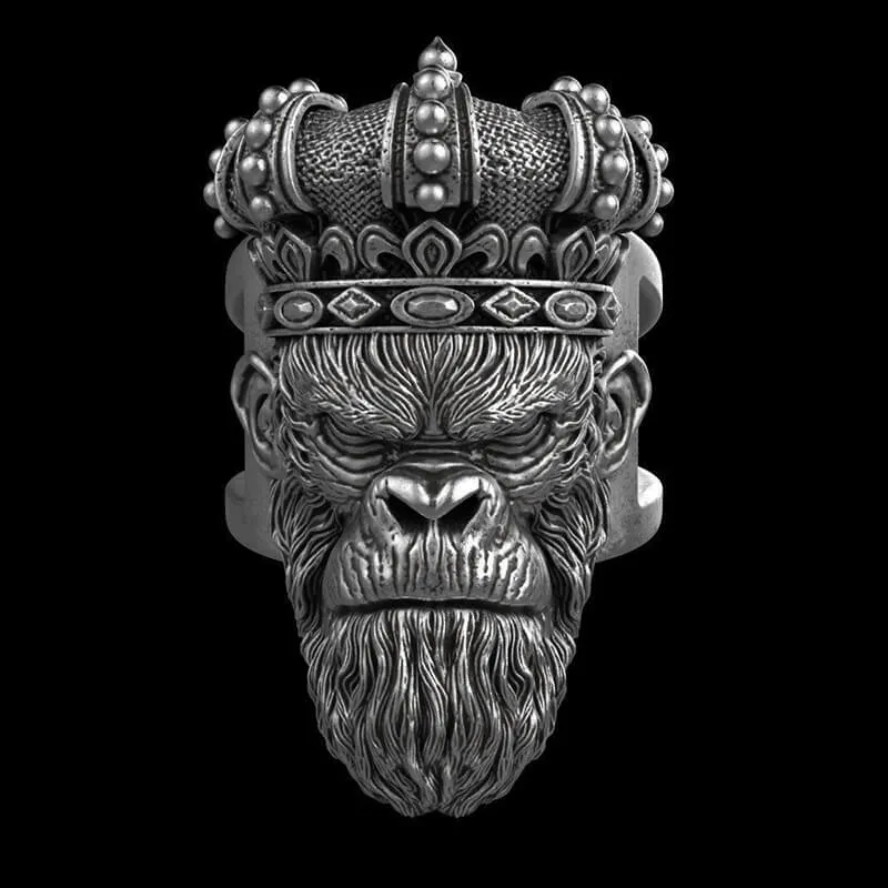 Monkey King Sterling Silver Ring sold by GTHIC product image thumbnail 4