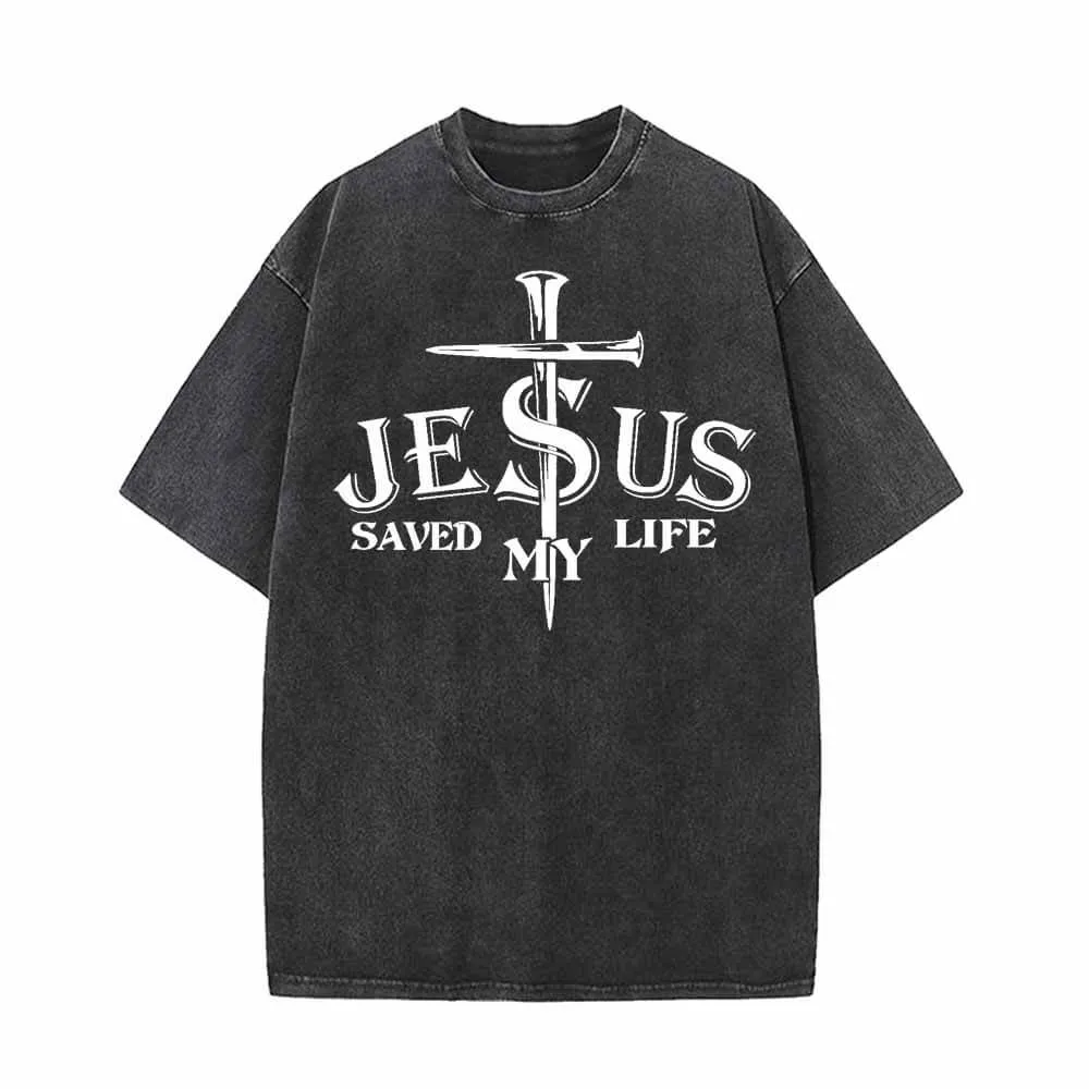 Jesus Saved My Life Cross T-shirt sold by GTHIC