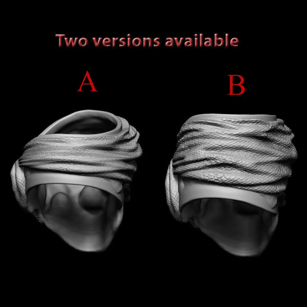 One-Eyed Pirate Sterling Silver Skull Ring sold by GTHIC product image thumbnail 3