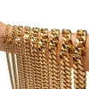 Golden Heavy Cuban Link Chain Stainless Steel Necklace sold by GTHIC
