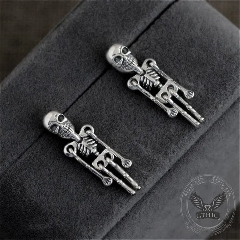 Skeleton Sterling Silver Earrings sold by GTHIC product image thumbnail 3