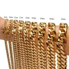 Golden Heavy Cuban Link Chain Stainless Steel Necklace sold by GTHIC