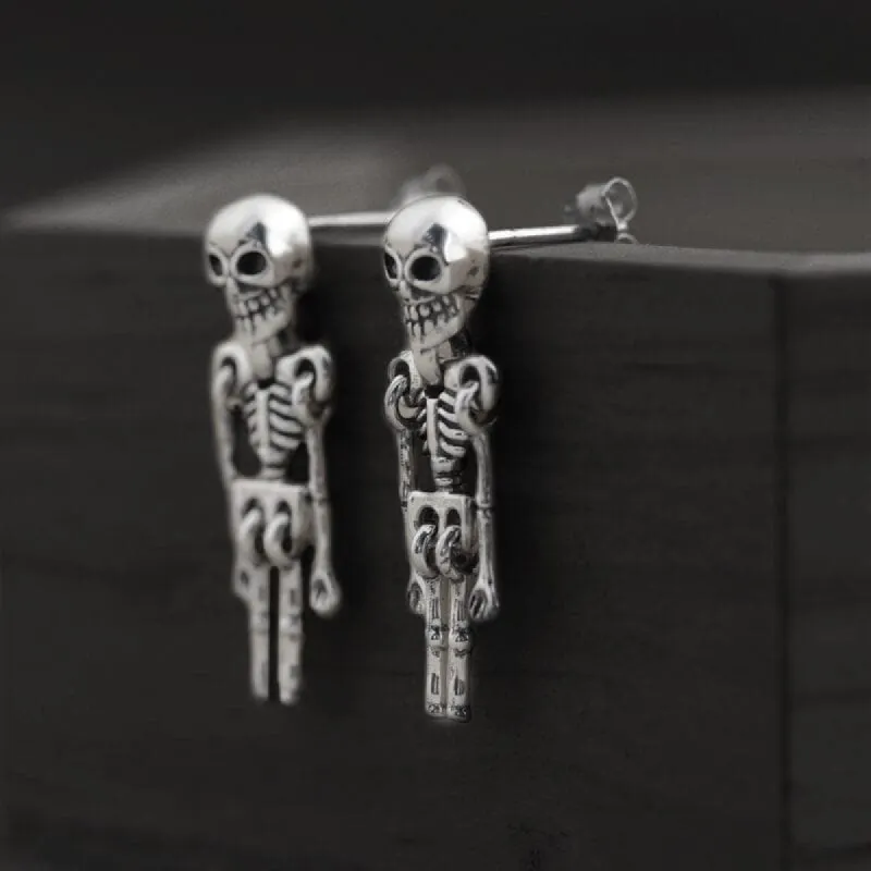 Skeleton Sterling Silver Earrings sold by GTHIC