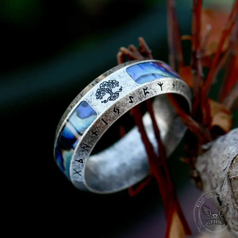 Tree Of Life Stainless Steel Shell Viking Ring sold by GTHIC