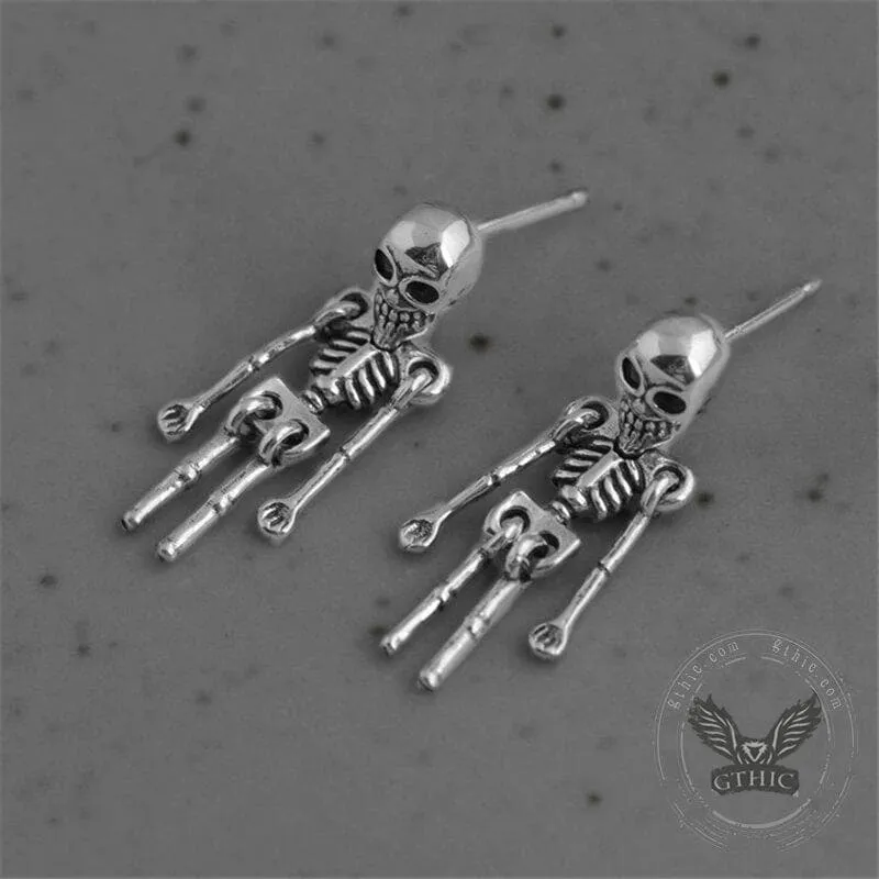 Skeleton Sterling Silver Earrings sold by GTHIC product image thumbnail 4