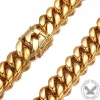 Golden Heavy Cuban Link Chain Stainless Steel Necklace sold by GTHIC