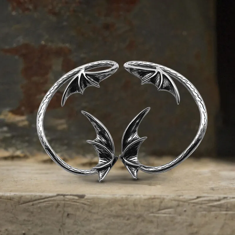 Devil Wings Stainless Steel Ear Cuffs sold by GTHIC
