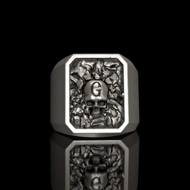 Skull God Sterling Silver Ring sold by GTHIC